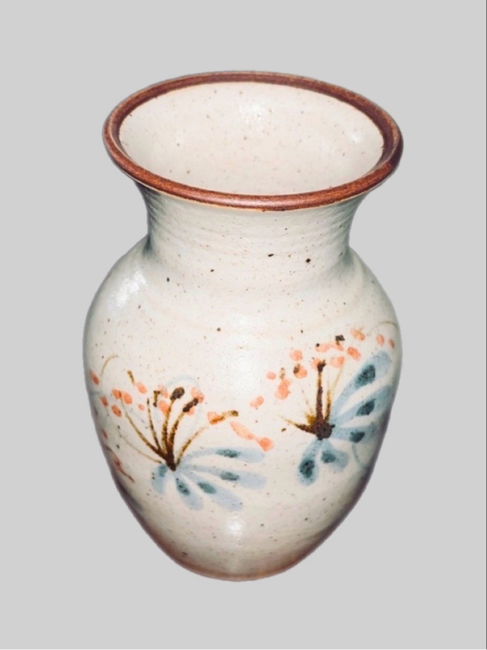 Handcrafted Ceramic Vase with Floral Design